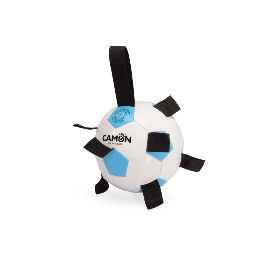 camon Soccer ball for Dogs white/blue toy