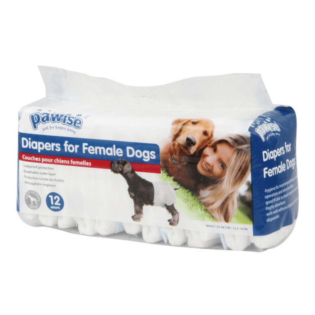 PAWISE Black Disposable Diapers-12pack