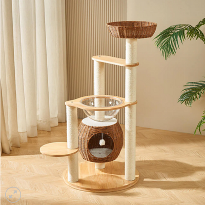 Cat Tree Tower For Large Cats, Advanced Space Module Cat`S Nest 60×60×121cm