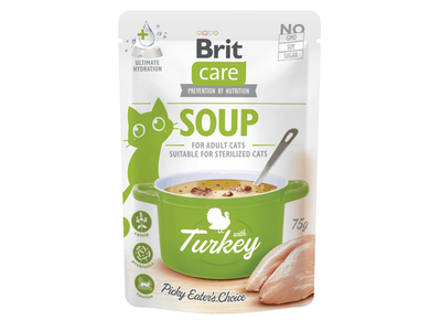 Cat food with 16% chicken and 4% turkey, designed to boost hydration and appetite. Ideal as a kibble topper, it contains hydrolyzed liver and dried catnip. Easy to serve at room temperature, it's suitable for adult cats and includes feeding guidelines. Keep your cat happy and healthy with our special recipe