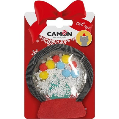 Cat toy- 2 multicolor subjects with white mini marbles