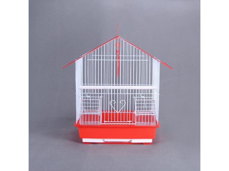 Charming House-Shaped Bird Cage - (30X23X39cm)