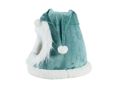 Christmas Cat cushion Green Festive Hat