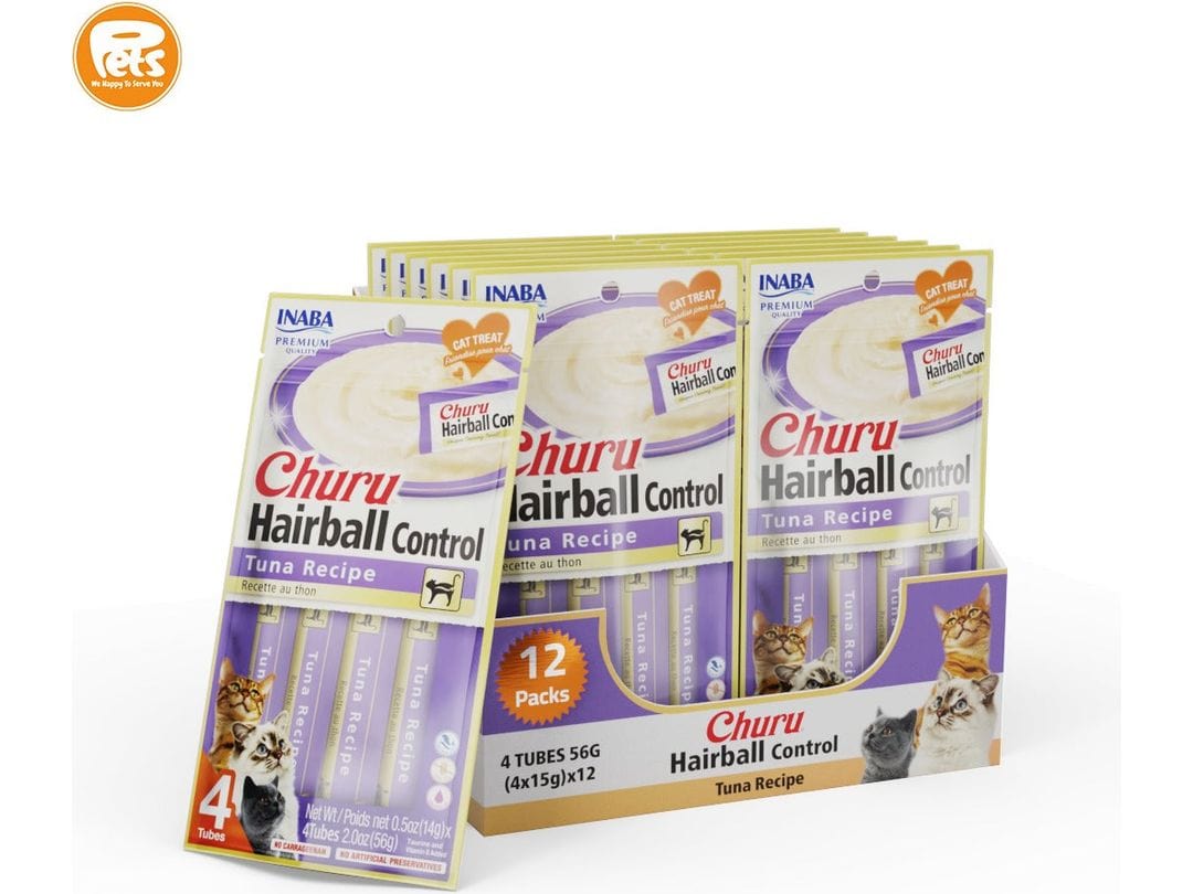 Churu Hairball Control Tuna Recipe 4 Tubes 56g Pack