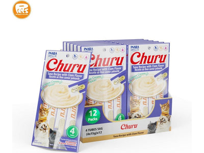 Churu Tuna Recipe With Clam Flavor 4 Sticks 56g