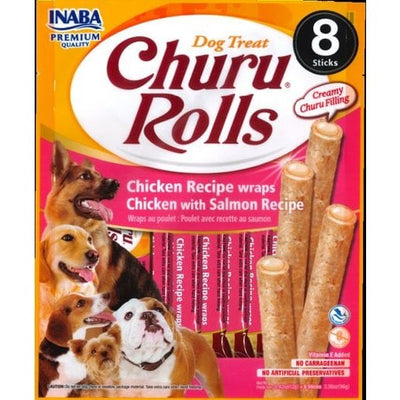 Churu Rolls for Dog Chicken Recipe Wraps Chicken with Salmon Recipe