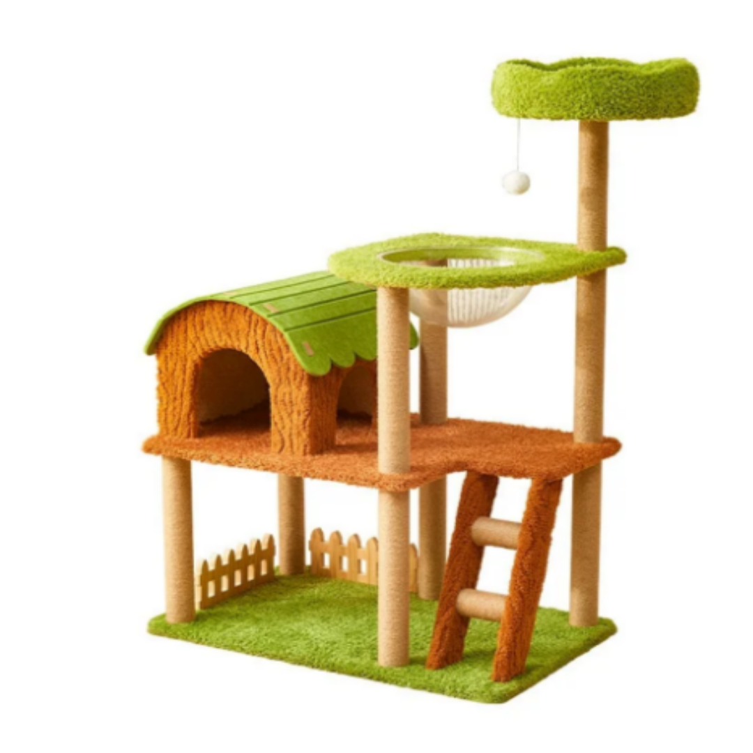 Climbing Tower With Sisal Scratching Posts 80×50×123cm