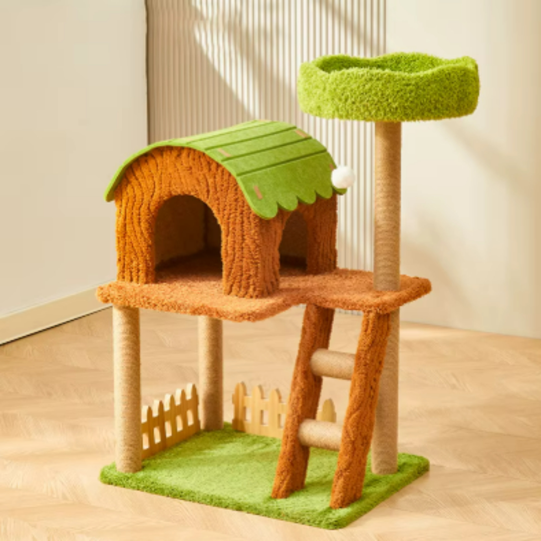 Climbing Tower With Sisal Scratching Posts 60×45×93cm