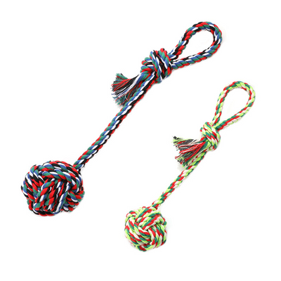 Colorful Tug & Chew Rope Ball Dog Toys-6×30 cm