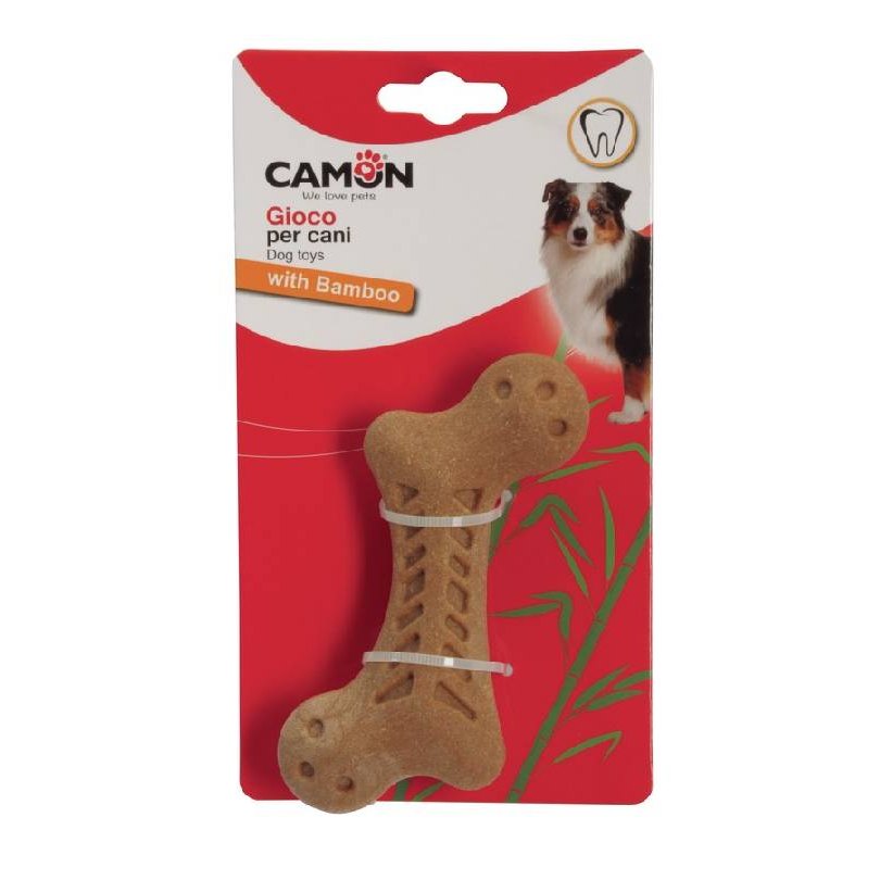 Camon Bamboo Bone Dog Chew Toy 13cm – Pets Qatar