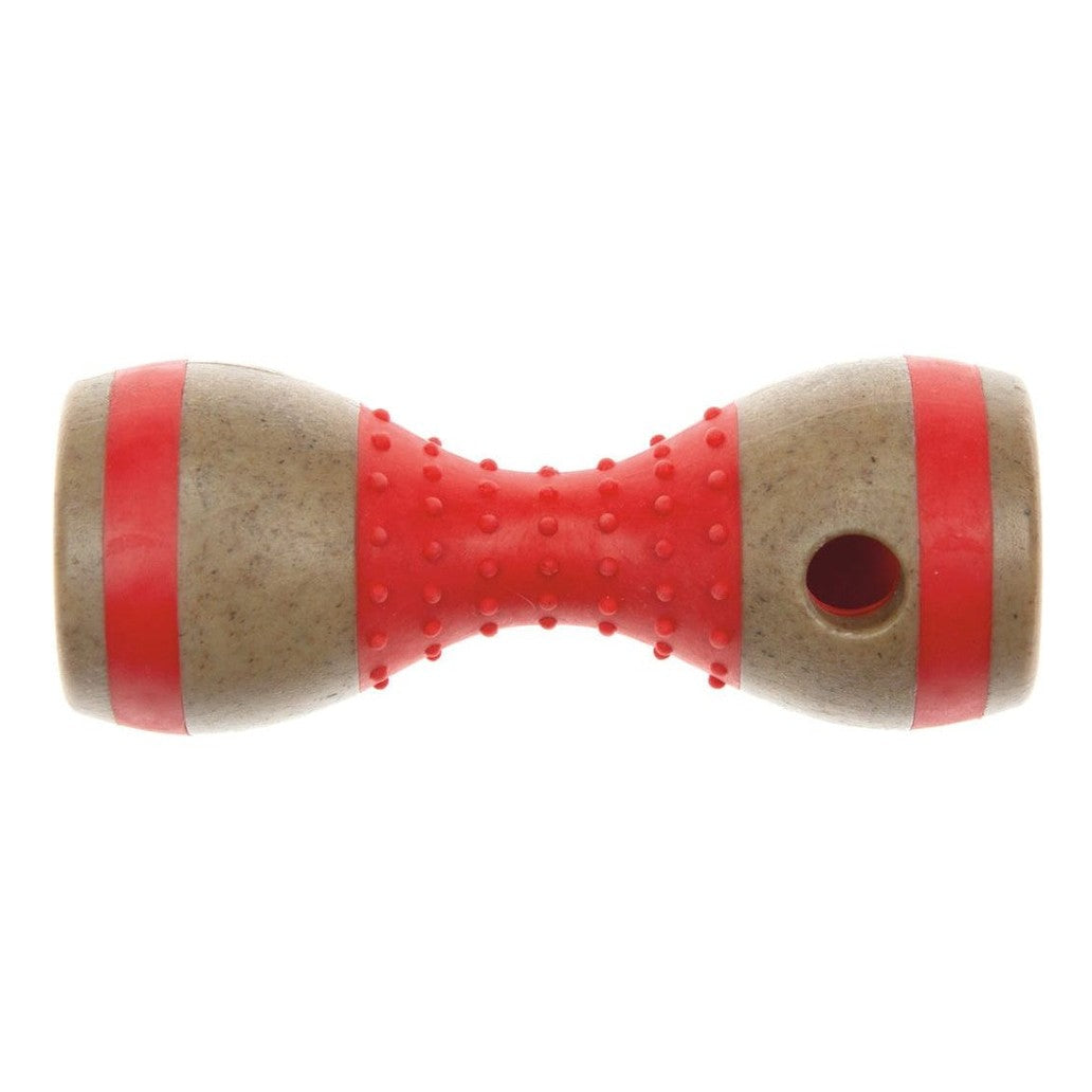Dumbbell Nylon and Wood-Scented TPR Dog Treat Toy – 15x6x6 cm