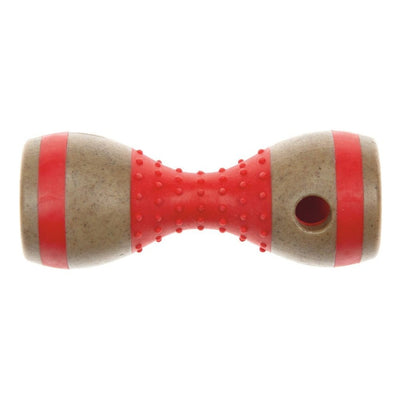 Dumbbell Nylon and Wood-Scented TPR Dog Treat Toy – 15x6x6 cm
