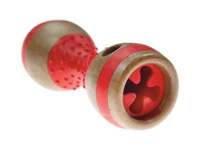 Dumbbell Nylon and Wood-Scented TPR Dog Treat Toy – 15x6x6 cm