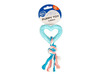 Duvo+ Puppy TPR Heart with Cotton Rope (14cm)