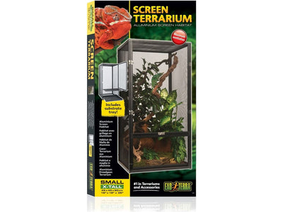 Exo Terra Screen Terrarium - High-Quality Aluminum Enclosure for Tree-Dwelling Reptiles, 45x45x90cm