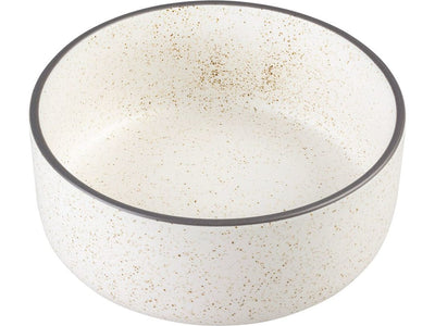 Feeding Bowl Stone Speckle White