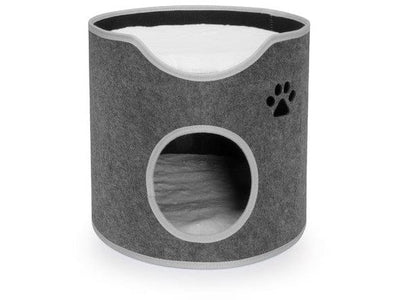 Felt Cat Bed - Cylinder with Removable Cushions (ø40x36 cm)