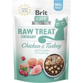 Freeze-dried raw cat treats made with 70% chicken and 26% turkey. High in protein and low in fat, these tasty treats boost energy and support your cat's health