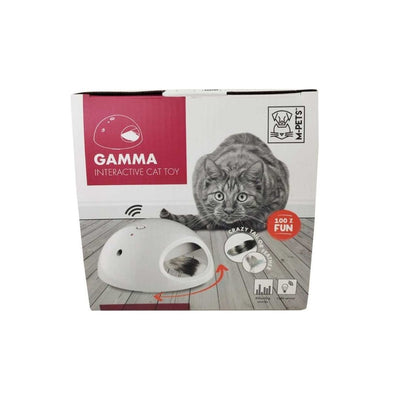 Box of Gamma Interactive Cat Toy with a cat on the packaging