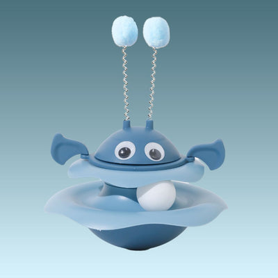 Green Alien Head Interactive Pet Toy- Blue