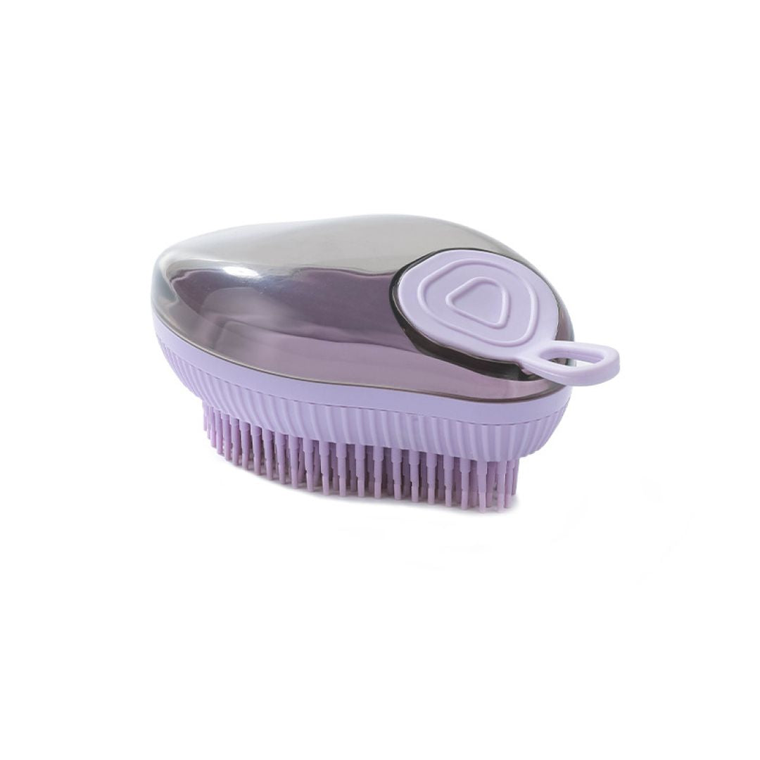 Pets Mango Shaped Bath Brush Purple