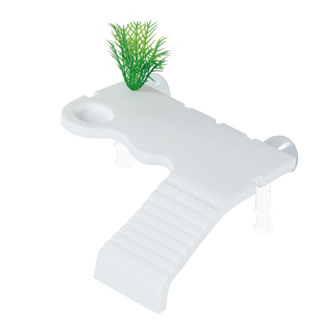 Plastic Turtle Platform White 14.5×15.3cm