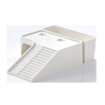 Plastic Turtle Platform With Plant Container White 17.5×19.8cm