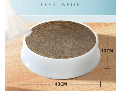 HOOPET Solid Cat Scratch Board - Pearl White, 43cm x 10cm