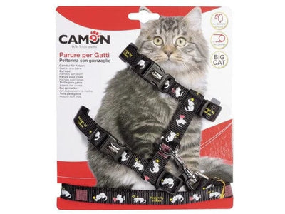 Harness and Leash Set for Big Cats Black