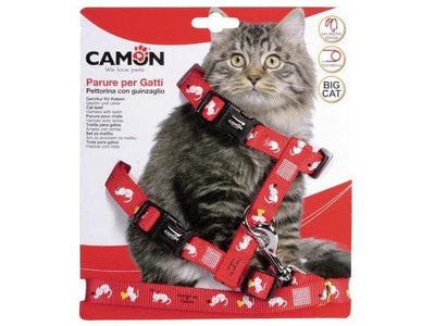 Harness and Leash Set for Big Cats red