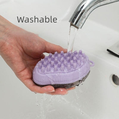 Pets Mango Shaped Bath Brush Purple