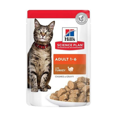 Hill’s Science Plan Adult Wet Cat Food Turkey Pouches (12x85g)