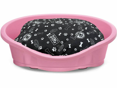 IMAC Lettino Dido Dog Bed – Dark Blue with Cushion, 66 x 48 x 10 cm pink