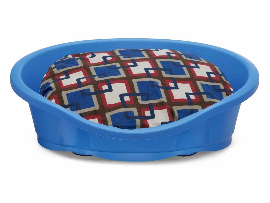 IMAC Lettino Dido Dog Bed – Dark Blue with Cushion, 66 x 48 x 10 cm pink dark Blue