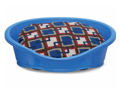 IMAC Lettino Dido Dog Bed – Dark Blue with Cushion, 66 x 48 x 10 cm pink dark Blue