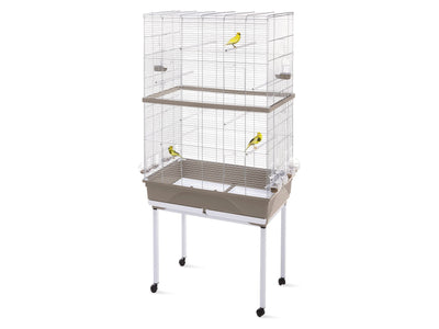 IMAC Tasha Double Cage for Canaries and Small Parakeets – 79.5 x 48.5 x 112-160 cm
