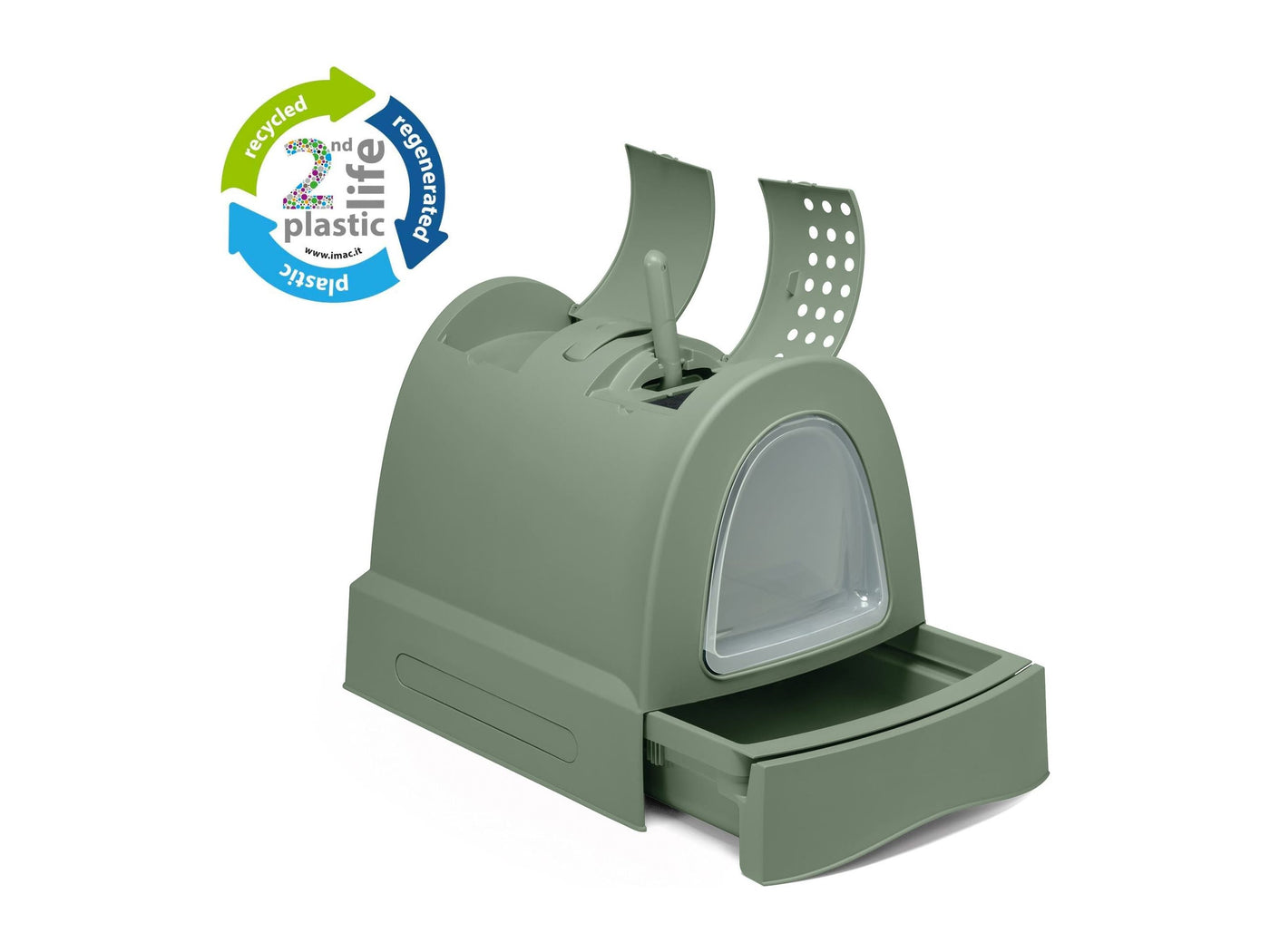 IMAC Zuma Second Life Plastic Cat Litter Box – 57 x 43.5 x 73 cm