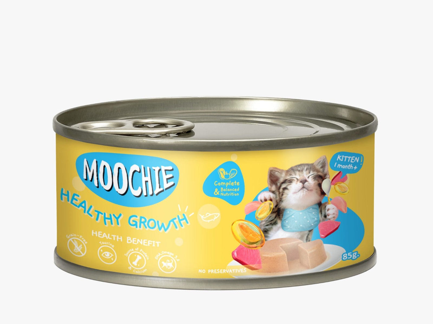 Moochie Kitten Mousse Tuna & Chicken Recipe Pate (Healthy Growth) 24X85G. Can