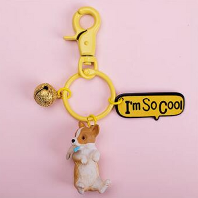 I`M So Cool" Corgi Keychain