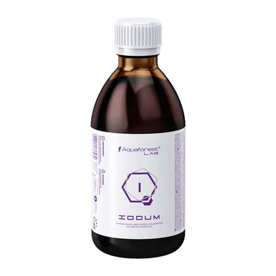 Bottle of Aquaforest Lab Iodum on a white background
