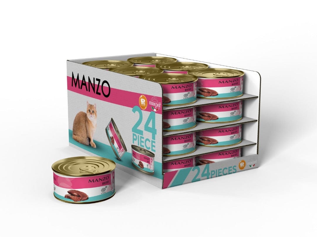 Kitten Manzo Beef Cat Food 24x80g Cans&nbsp;