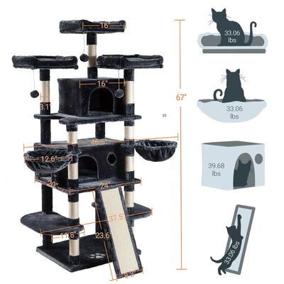 Cat Climbing & Scratching Tree House 1