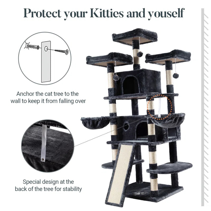 Cat Climbing & Scratching Tree House 1