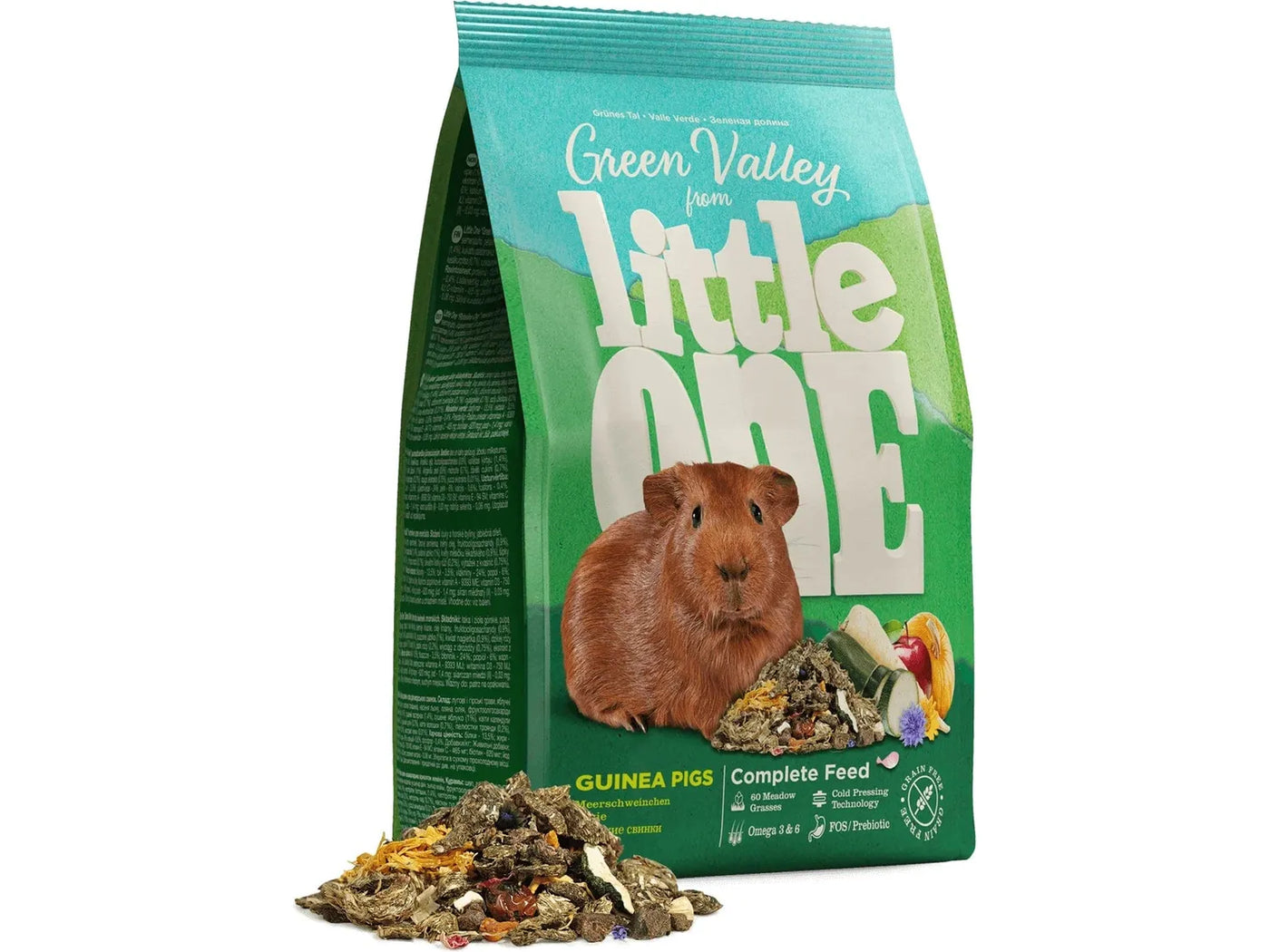 Little One "Green Valley". Fibrefood Food For Guinea Pigs, 15 Kg
