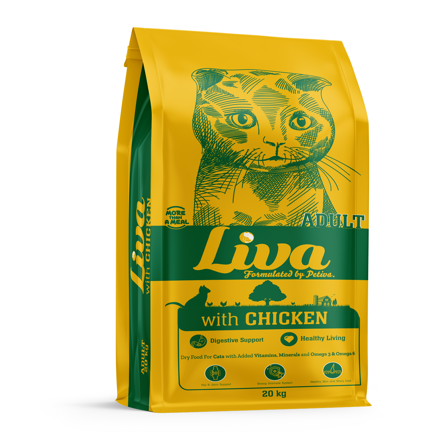 LIVA ADULT CAT FOOD WITH CHICKEN 20 KG