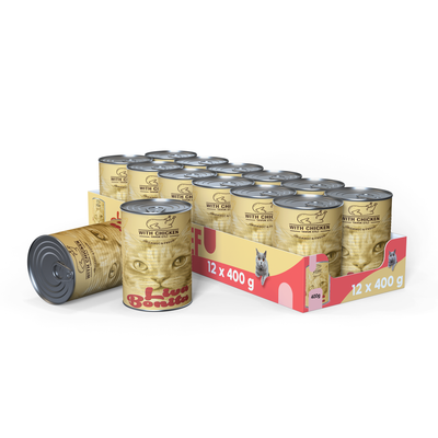LIVA BONITA ADULT CAT CHICKEN CHUNK IN GRAVY 12x400 GR