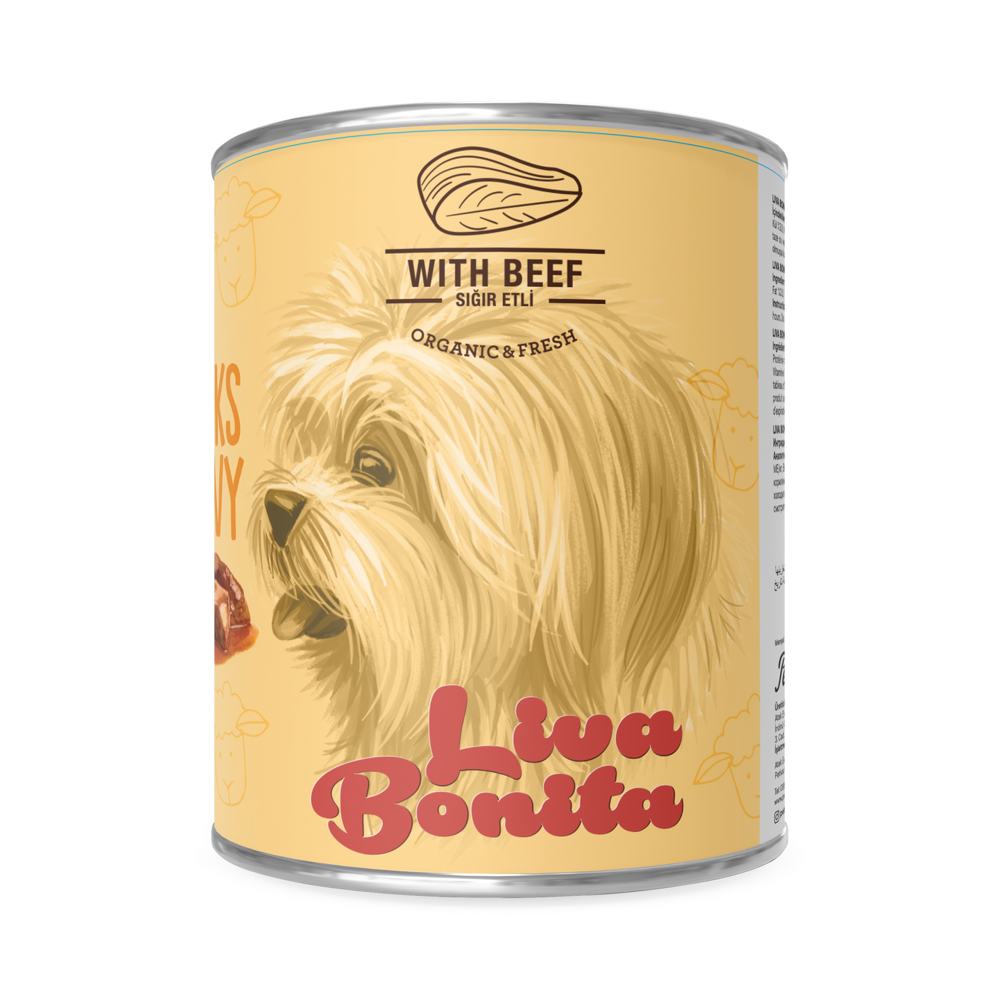 LIVA BONITA ADULT DOG BEEF CHUNK IN GRAVY 400 GR