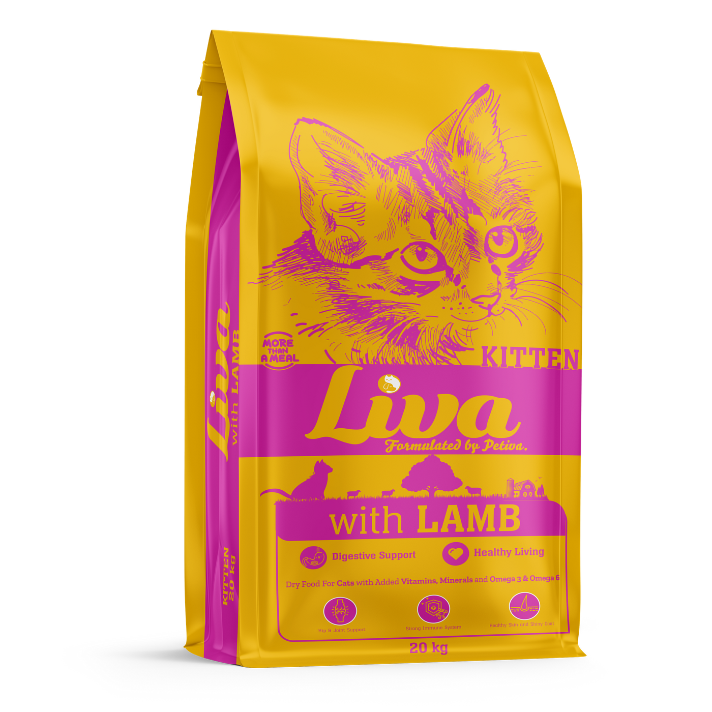LIVA 20 KG KITTEN FOOD WITH LAMB
