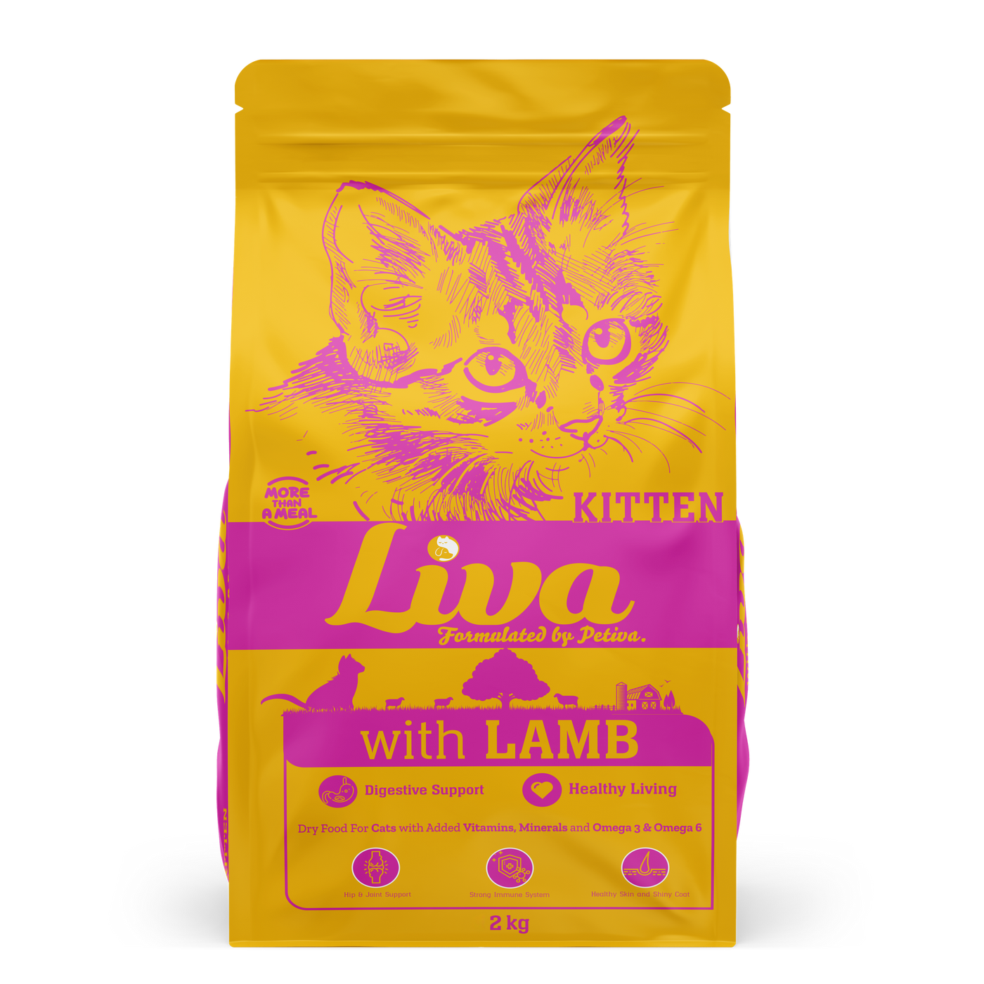 LIVA 2 KG KITTEN FOOD WITH LAMB