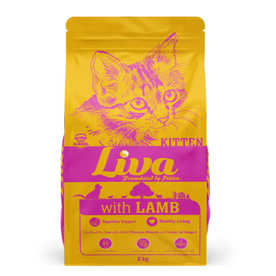 LIVA 2 KG KITTEN FOOD WITH LAMB